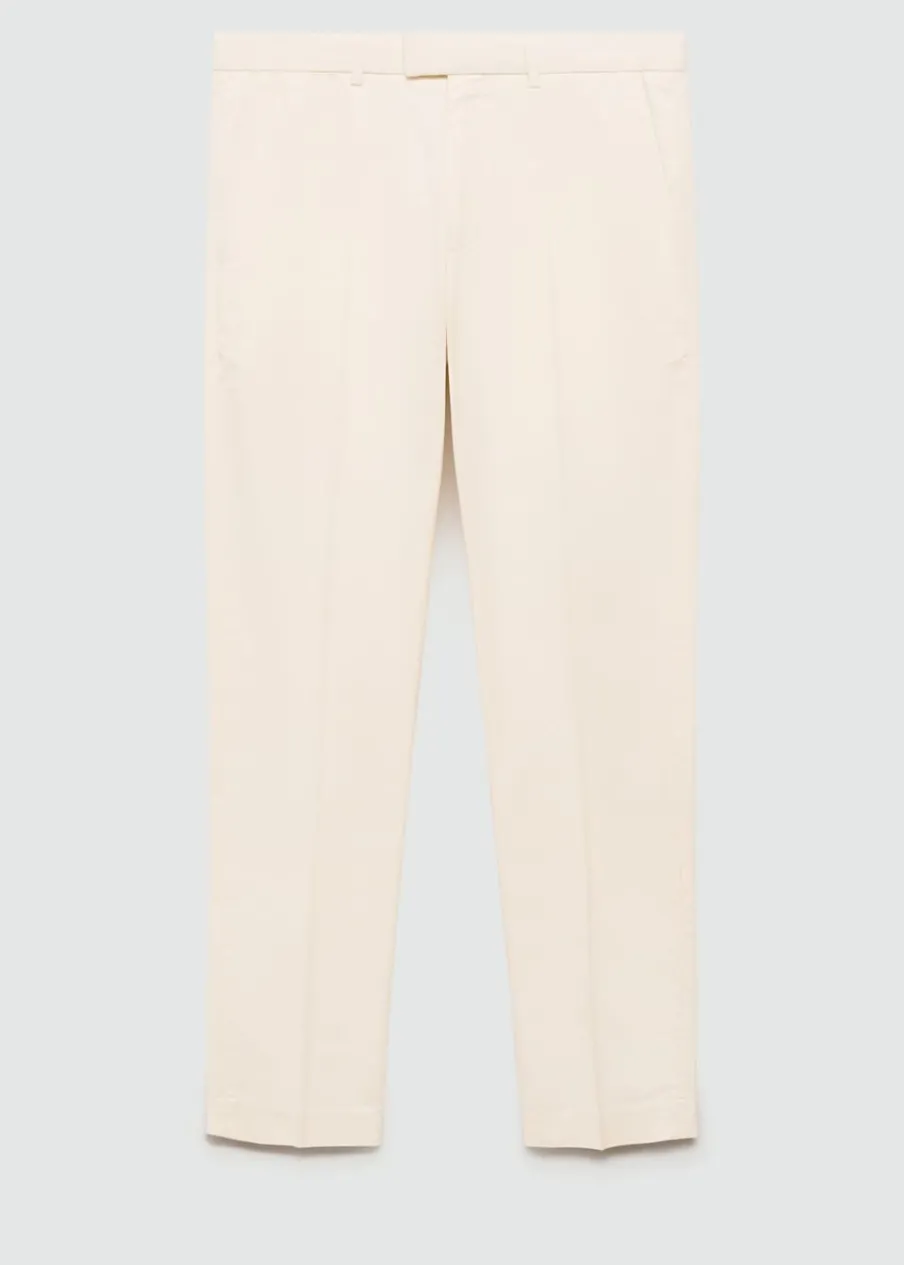 MANGO Spodnie*Spodnie regular fit z bawełny i tencelu