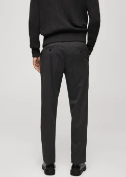 MANGO Spodnie*Spodnie regular fit z zaszewkami ściągane troczkami