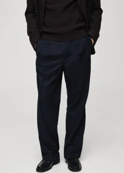 MANGO Spodnie*Spodnie regular fit z zaszewkami