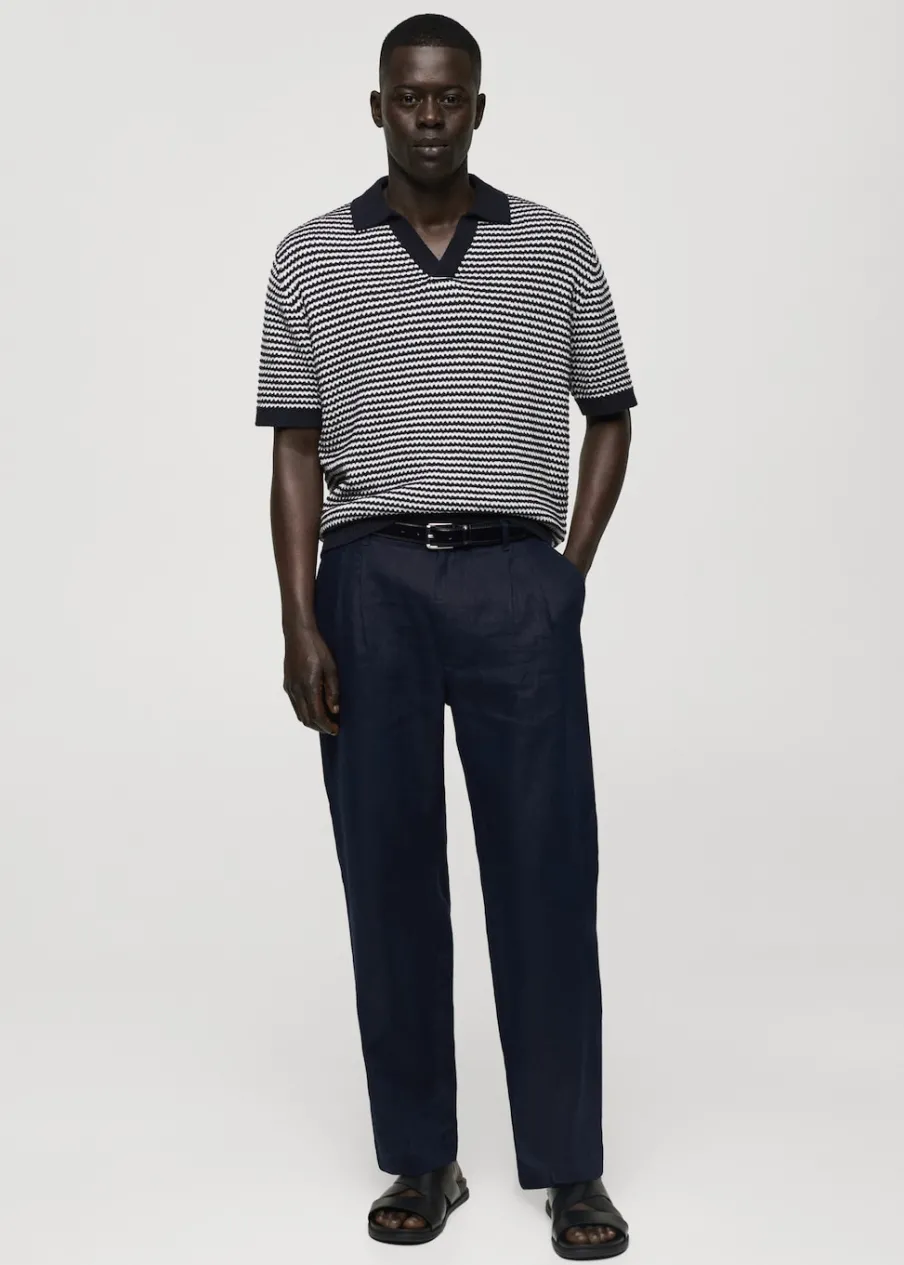 MANGO Spodnie*Spodnie relaxed fit z 100% lnu