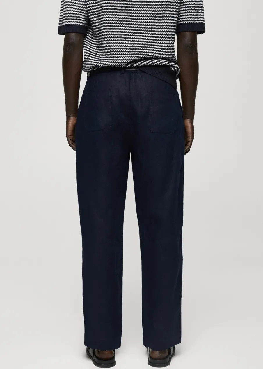 MANGO Spodnie*Spodnie relaxed fit z 100% lnu