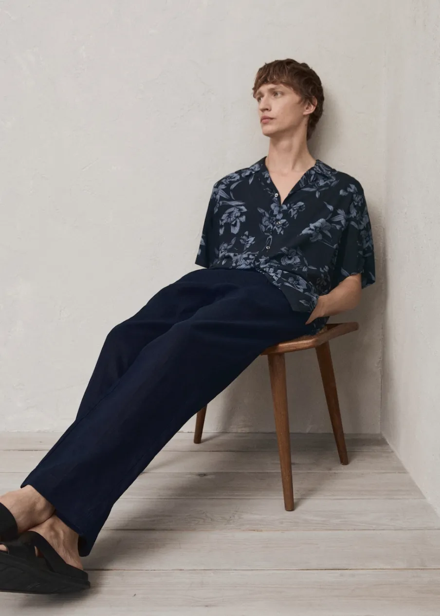 MANGO Spodnie*Spodnie relaxed fit z 100% lnu