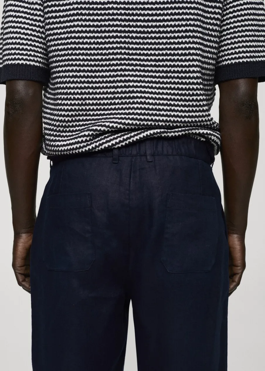 MANGO Spodnie*Spodnie relaxed fit z 100% lnu