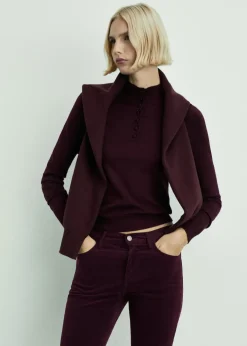 MANGO Dżinsy*Spodnie Sienna flare crop ze sztruksu