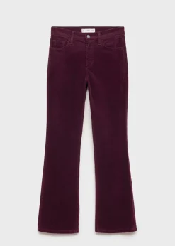 MANGO Dżinsy*Spodnie Sienna flare crop ze sztruksu