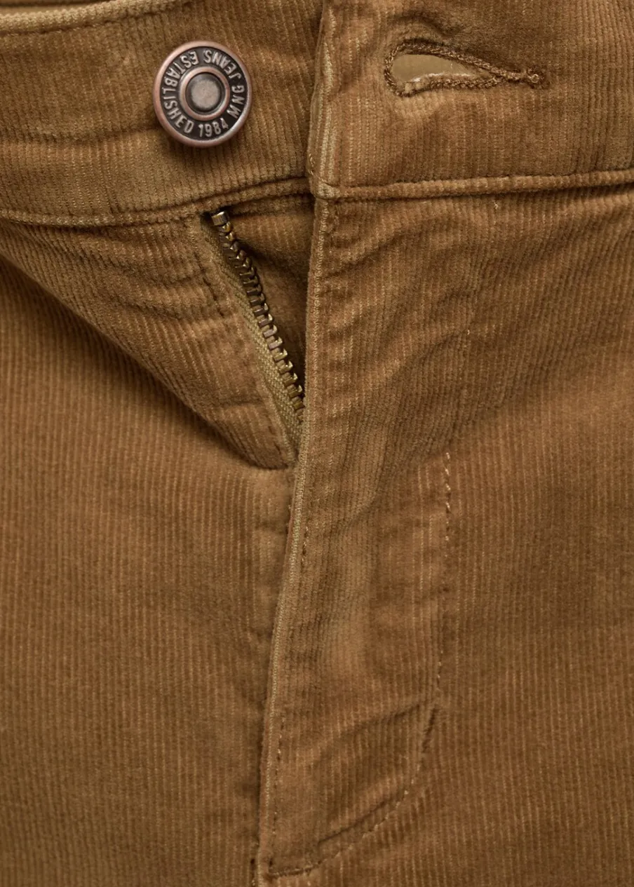 MANGO Dżinsy*Spodnie Sienna flare crop ze sztruksu