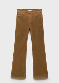 MANGO Dżinsy*Spodnie Sienna flare crop ze sztruksu