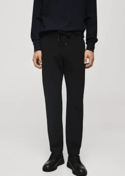 MANGO Spodnie*Spodnie slim fit comfort strech ze sznurkiem