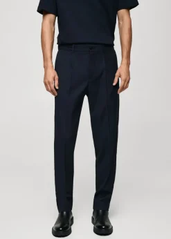 MANGO Spodnie*Spodnie slim fit z zaszewkami