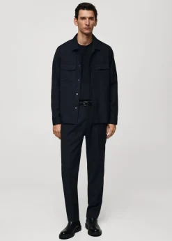 MANGO Spodnie*Spodnie slim fit z zaszewkami