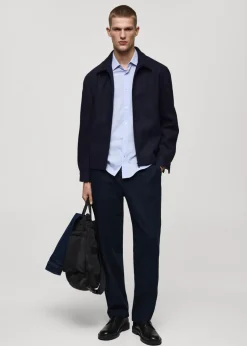 MANGO Spodnie*Spodnie straight fit z zaszewkami