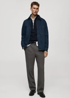 MANGO Spodnie*Spodnie straight fit z zaszewkami