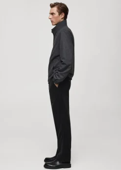 MANGO Spodnie*Spodnie sztruksowe straight fit z zakładkami