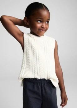 Dzieci MANGO Spodnie*Spodnie w kratę z prostymi nogawkami