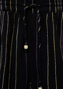 MANGO Krótkie Spodenki*Spodnie w paski z postrzępionym dołem