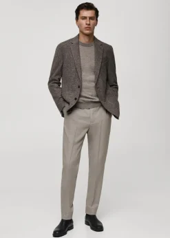 MANGO Spodnie*Spodnie z 100% wełny dziewiczej slim fit