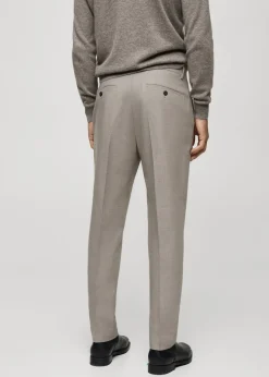 MANGO Spodnie*Spodnie z 100% wełny dziewiczej slim fit