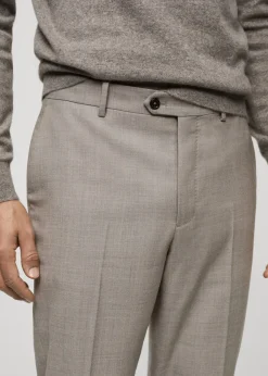 MANGO Spodnie*Spodnie z 100% wełny dziewiczej slim fit