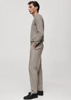 MANGO Spodnie*Spodnie z 100% wełny dziewiczej slim fit