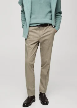 MANGO Spodnie*Spodnie z flaneli regular fit