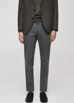 MANGO Spodnie*Spodnie z flaneli regular fit