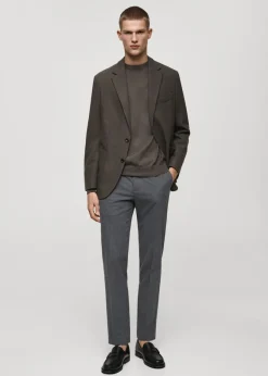 MANGO Spodnie*Spodnie z flaneli regular fit