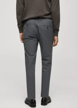 MANGO Spodnie*Spodnie z flaneli regular fit