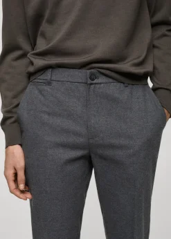 MANGO Spodnie*Spodnie z flaneli regular fit