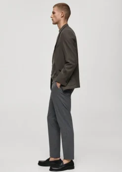 MANGO Spodnie*Spodnie z flaneli regular fit