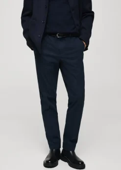 MANGO Spodnie*Spodnie z flaneli w drobną pepitkę