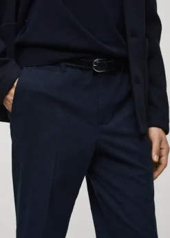 MANGO Spodnie*Spodnie z flaneli w drobną pepitkę