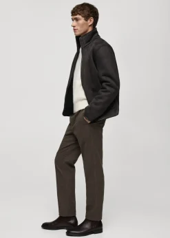 MANGO Spodnie*Spodnie z flaneli w drobną pepitkę