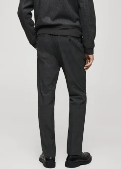 MANGO Spodnie*Spodnie z flaneli w kratę księcia Walii