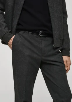 MANGO Spodnie*Spodnie z flaneli w kratę księcia Walii