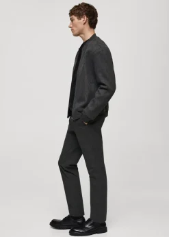 MANGO Spodnie*Spodnie z flaneli w kratę księcia Walii