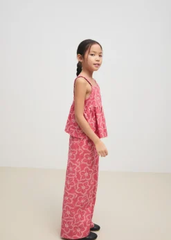 Dzieci MANGO Spodnie*Spodnie z kwiatowym wzorem