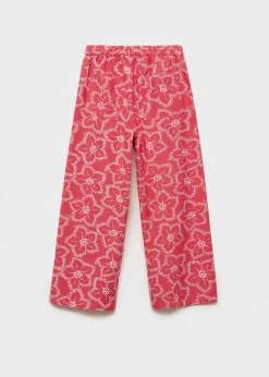 Dzieci MANGO Spodnie*Spodnie z kwiatowym wzorem