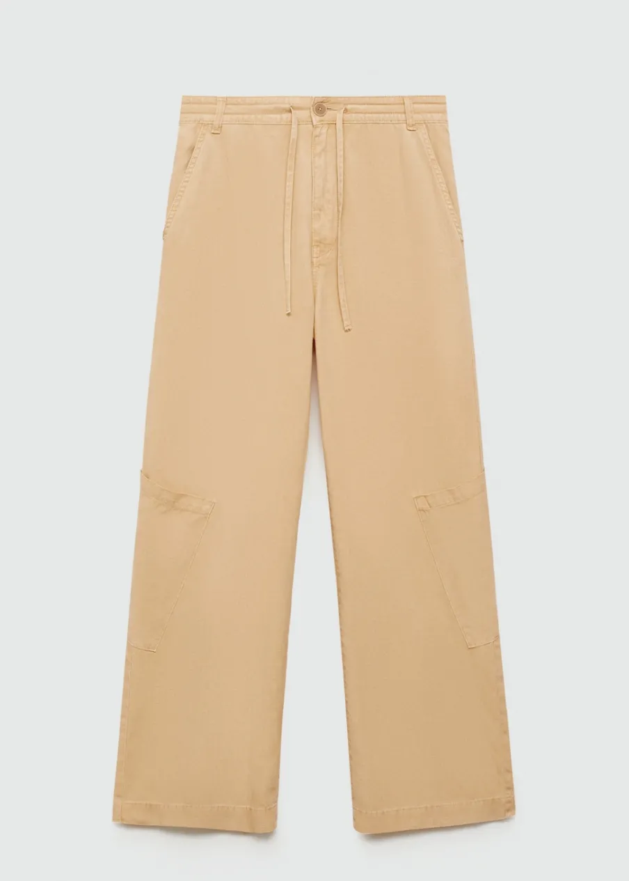 MANGO Dżinsy|Spodnie*Spodnie z lyocellu z troczkami