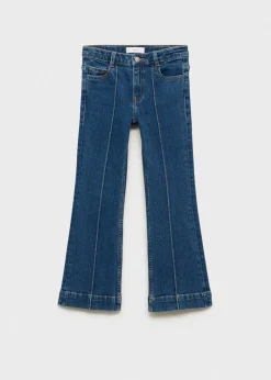 Dzieci MANGO Dżinsy*Spodnie z rozszerzaną nogawką i ozdobnymi szwami