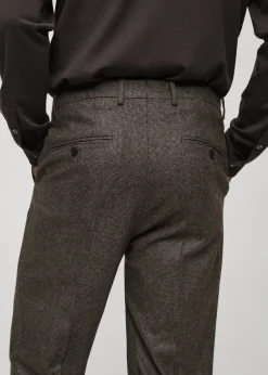 MANGO Spodnie*Spodnie z wełny dziewiczej w drobną pepitkę