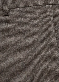 MANGO Spodnie*Spodnie z wełny dziewiczej w drobną pepitkę