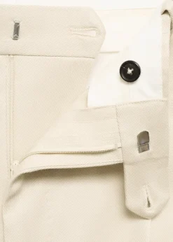 MANGO Spodnie*Spodnie z zakładkami z bawełnianego diagonalu