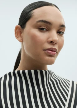 MANGO Koszule I Bluzki*Striped perkins collar blouse