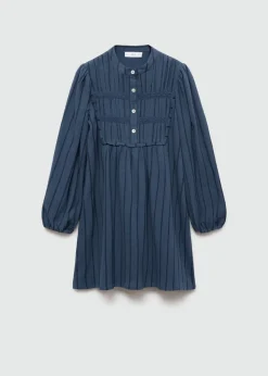 Dzieci MANGO Sukienki I Kombinezony*Sukienka bawełniana z bufiastym rękawem