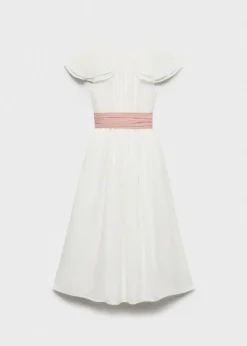 Dzieci MANGO Sukienki I Kombinezony*Sukienka szyfonowa z wiązaniem