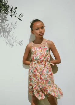 Dzieci MANGO Sukienki I Kombinezony*Sukienka tropikalny wzór