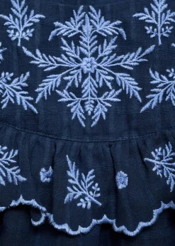 Dzieci MANGO Sukienki I Kombinezony*Sukienka w kratę z haftem