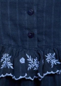 Dzieci MANGO Sukienki I Kombinezony*Sukienka w kratę z haftem