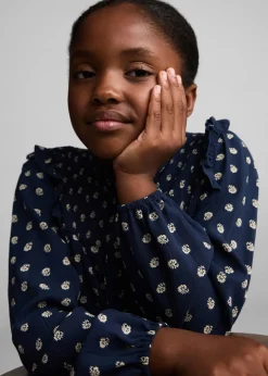 Dzieci MANGO Sukienki I Kombinezony*Sukienka w kwiaty z falbanami