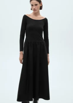 MANGO Sukienki I Kombinezony*Sukienka z łączonych materiałów o rozszerzanym kroju